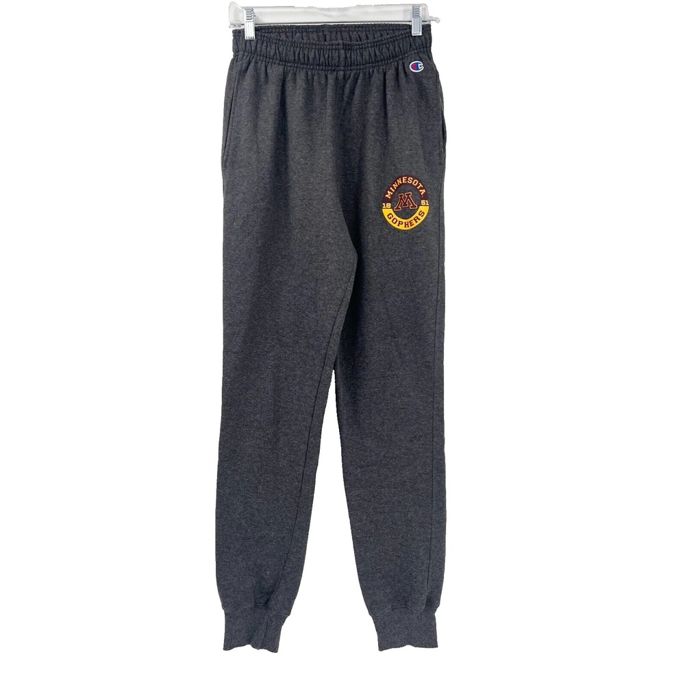 CHAMPION Adult Sz S Dark Gray MINNESOTA GOPHERS Sweatpants Joggers with Pockets